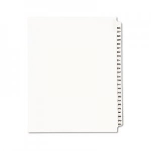 Avery Avery-Style Legal Exhibit Side Tab Divider, Title: 326-350, Letter, White AVE01343 01343
