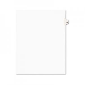 Avery Avery-Style Legal Exhibit Side Tab Divider, Title: 79, Letter, White, 25/Pack AVE01079 01079