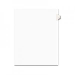 Avery Avery-Style Legal Exhibit Side Tab Divider, Title: 78, Letter, White, 25/Pack AVE01078 01078