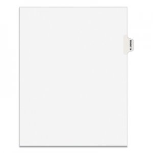 Avery Avery-Style Preprinted Legal Side Tab Divider, Exhibit M, Letter, White, 25/Pack AVE01383 01383