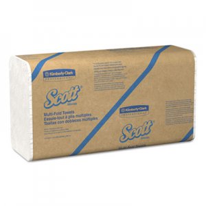 Scott Multi-Fold Towels, 100% Recycled, 9 1/5x9 2/5, white, 250/Pk, 16 Pk/Carton KCC01807 01807
