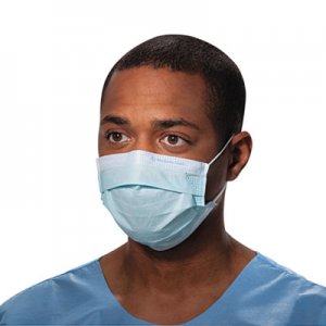 Kimberly-Clark Procedure Mask, Pleat-Style w/Ear Loops, Blue, 500/Carton KCC47080 47080