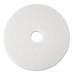 3M Super Polish Floor Pad 4100, 19" Diameter, White, 5/Carton MMM08483 4100