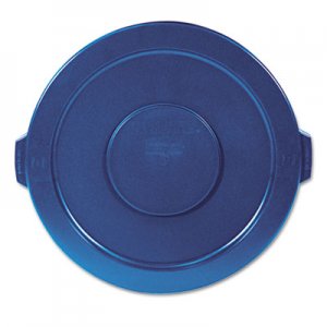 Rubbermaid Commercial Round Flat Top Lid, for 32-Gallon Round Brute Containers, 22 1/4", dia., Blue RCP263100BE FG263100BLUE