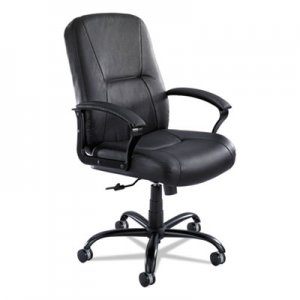 Safco Serenity Big & Tall Leather Series High-Back Chair, Black Leather 3500BL SAF3500BL