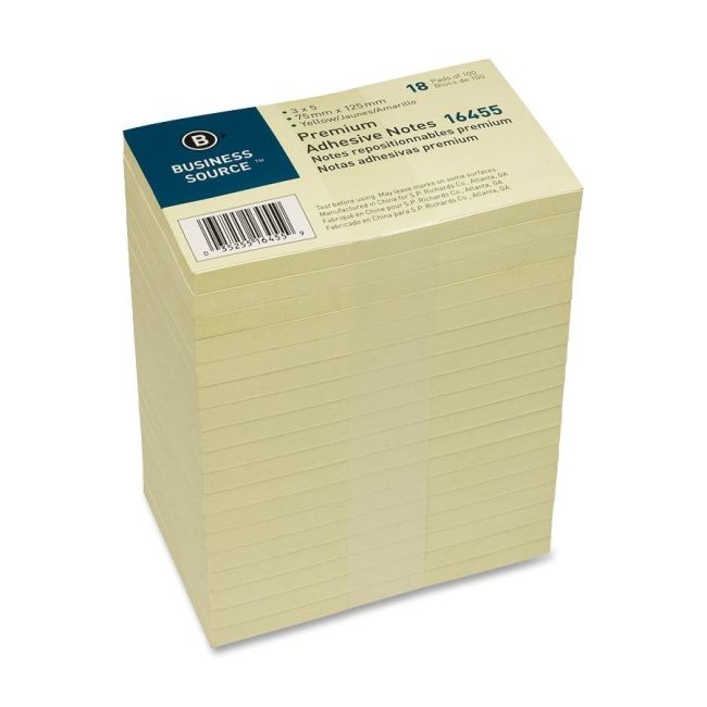 Business Source Adhesive Note Pad 16455 BSN16455