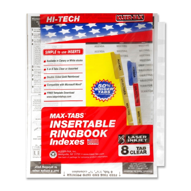 Kleer-Fax HiTech Insertable Index Divider 33008 KLF33008