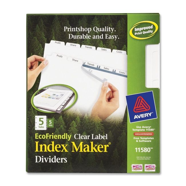 Avery Eco-friendly Index Divider 11580 AVE11580 72782