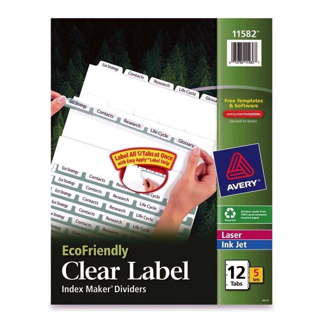 Avery Eco-friendly Index Divider 11582 AVE11582 72782