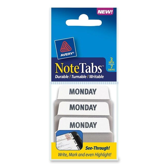 Avery NoteTabs Preprinted Index Tab 16302 AVE16302 72782