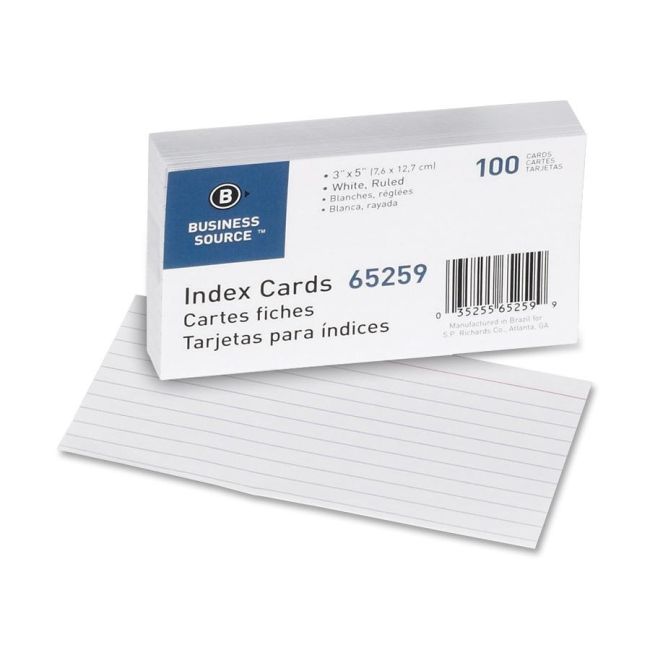 Business Source Ruled Index Card 65259 BSN65259