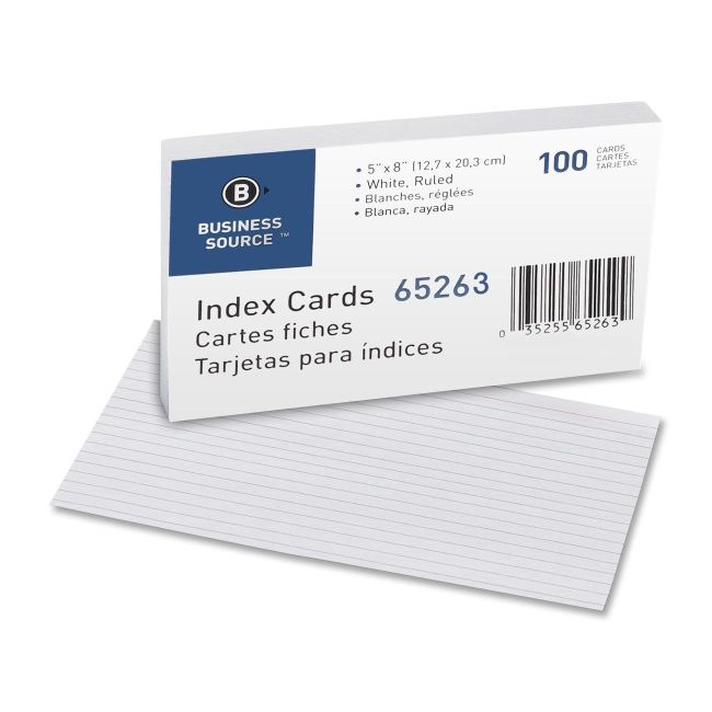 Business Source Ruled Index Card 65263 BSN65263