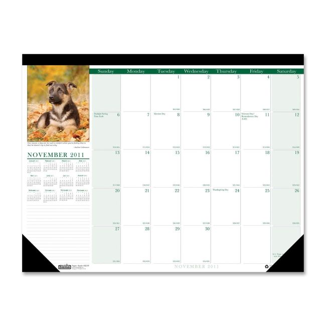 House of Doolittle Puppies Calendar Desk Pad 1996 HOD1996