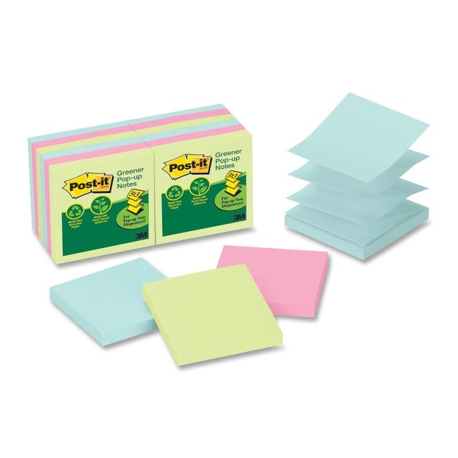 3M Super Sticky Recycled Pop-up Notes Pad R330RP12AP MMMR330RP12AP