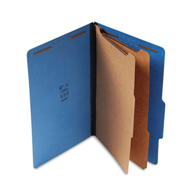S J Paper Expanding Classification Folder, Legal, Six-Section, Cobalt Blue, 15/Box S61403 SJPS61403
