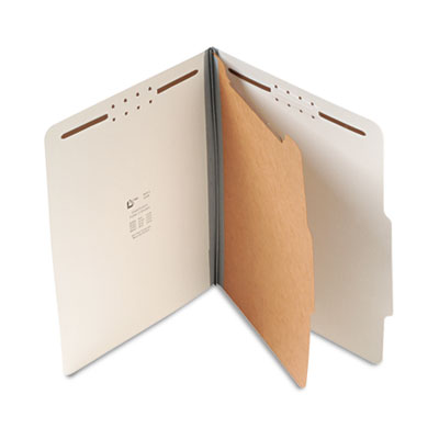S J Paper Std 1 1/2" Expansion Classification Folder, Letter, Four-Section, Gray, 20/Box S60952 SJPS60952