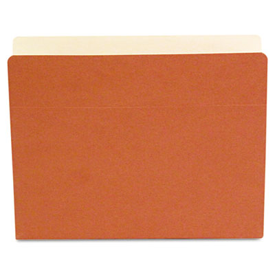 S J Paper Economy File Pocket, 3 1/2 Inch Expansion, Letter, Redrope, 25/Box S71001 SJPS71001