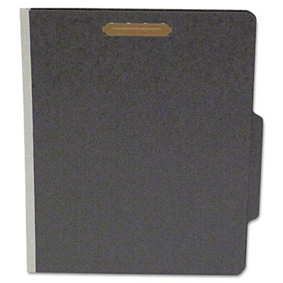S J Paper Classifcation Folder, Two Dividers, Letter, Black/Dove Gray, 15/Box S62626 SJPS62626
