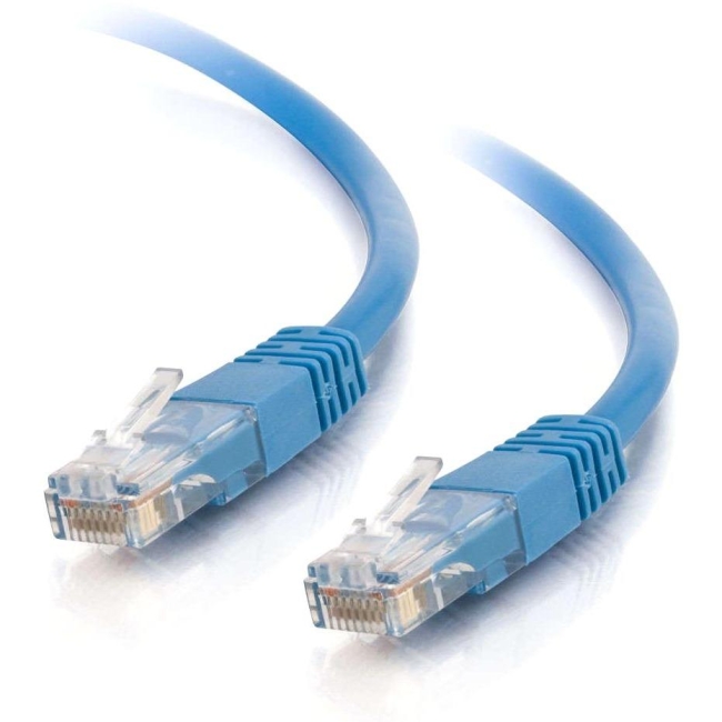 C2G 25 ft Cat5e Molded Solid UTP Unshielded Network Patch Cable - Blue 15161