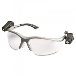 3M LightVision Safety Glasses w/LED Lights, Clear AntiFog Lens, Gray Frame MMM114760000010 11476-00000-10