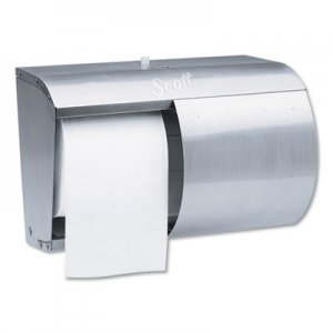 Kimberly-Clark Coreless Double Roll Tissue Dispenser, 7 1/10 x 10 1/10 x 6 2/5, Stainless Steel