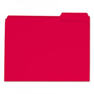 Genpak Reinforced Top-Tab File Folders, 1/3-Cut Assorted, 2-Ply, Letter, Red, 100/BX UNV16163