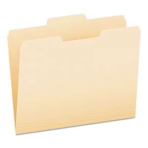 Pendaflex File Folders, 1/3 Cut, Second Position, Top Tab, Letter, Manila, 100/Box PFX752132 752 1/3-2