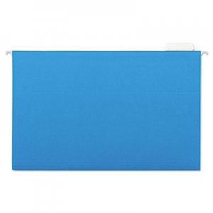 Universal One Hanging File Folders, 1/5 Tab, 11 Point Stock, Legal, Blue, 25/Box 14216 UNV14216