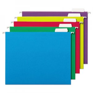 Genpak Hanging File Folders, 1/5 Tab, 11 Point, Letter, Assorted Colors, 25/Box UNV14121 UNV14121EE