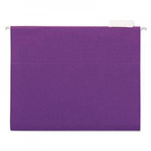 Universal One Hanging File Folders, 1/5 Tab, 11 Point Stock, Letter, Violet, 25/Box 14120 UNV14120