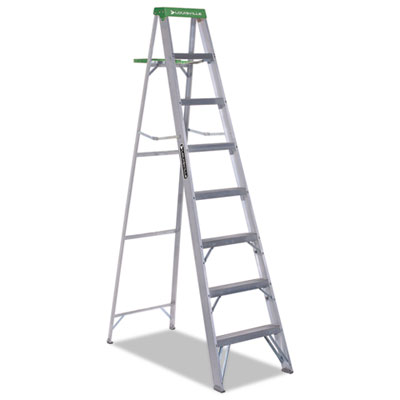 Louisville #428 Folding Aluminum Step Ladder, 8 ft, 7-Step, Green DADAS4008 AS40-08