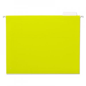 Genpak Hanging File Folders, 1/5 Tab, 11 Point Stock, Letter, Yellow, 25/Box UNV14119 UNV14119EE