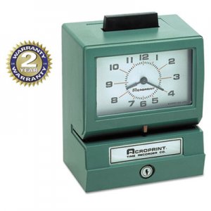 Acroprint Model 125 Analog Manual Print Time Clock with Date/0-23 Hours/Minutes ACP01107040A 01-1070-40A