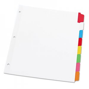 Genpak Write-On/Erasable Indexes, Eight Multicolor Tabs, Letter, White UNV20819