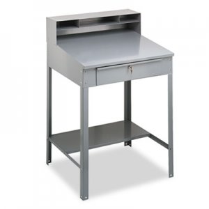 Tennsco Open Steel Shop Desk, 34-1/2w x 29d x 53-3/4h, Medium Gray SR-57MG TNNSR57MG