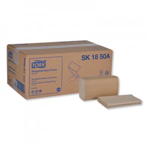 Tork Universal Singlefold Hand Towel, 1-Ply, 9 1/8Wx10 1/4L, Natural, 250/PK,16PK/Ctn SCASK1850A SK1850A