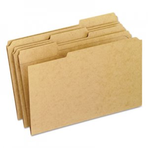 Pendaflex Two-Ply Dark Kraft File Folders, 1/3 Cut Top Tab, Legal, Brown, 100/Box PFXRK15313 RK153-1/3