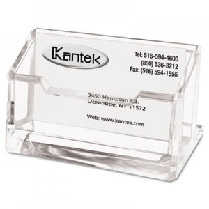 Kantek Acrylic Business Card Holder, Capacity 80 Cards, Clear KTKAD30 AD-30