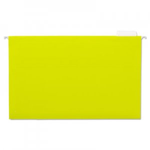 Universal One Hanging File Folders, 1/5 Tab, 11 Point Stock, Legal, Yellow, 25/Box 14219 UNV14219