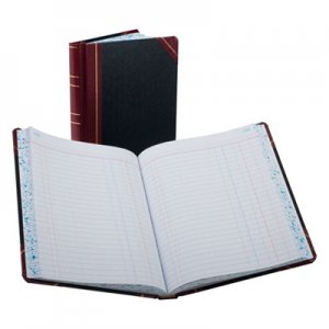 Boorum & Pease Record/Account Book, Journal Rule, Black/Red, 300 Pages, 9 5/8 x 7 5/8 BOR38300J 38