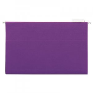 Universal One Hanging File Folders, 1/5 Tab, 11 Point Stock, Legal, Violet, 25/Box 14220 UNV14220