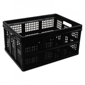 Genpak Filing/Storage Tote Storage Box, Plastic, 20-1/8 x 14-5/8 x 10-3/4, Black UNV40015