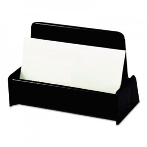 Universal Business Card Holder, Capacity 50 3 1/2 x 2 Cards, Black 08109 UNV08109
