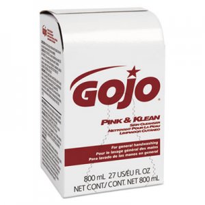 GOJO Pink & Klean Skin Cleanser 800mL Bag-in-Dispenser Refill, Floral GOJ912812EA 9128-12