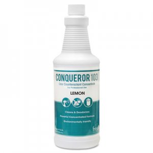 Fresh Products Conqueror 103 Odor Counteractant Concentrate, Lemon, 32oz Bottle, 12/Carton FRS1232WBLECT 12-32WB-LE