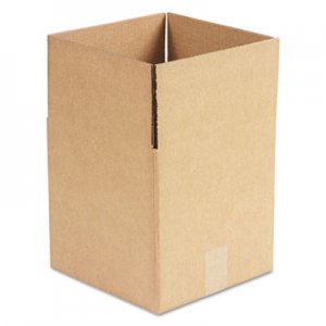 Genpak Brown Corrugated - Cubed Fixed-Depth Shipping Boxes, 10l x 10w x 10h, 25/Bundle UFS101010