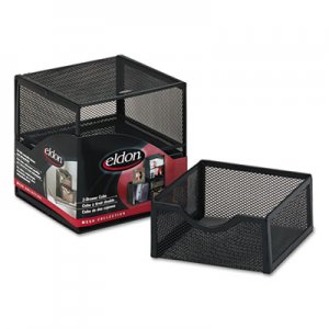 Rolodex Organization Two-Drawer Cube, Wire Mesh, Storage, 6 x 6 x 6, Black ROLFG9E5600BLA FG9E5600BLA