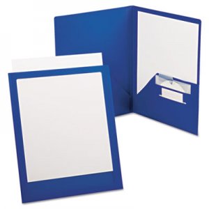 Oxford ViewFolio Plus Polypropylene Portfolio, 50-Sheet Capacity, Blue/Clear OXF57470 57470EE