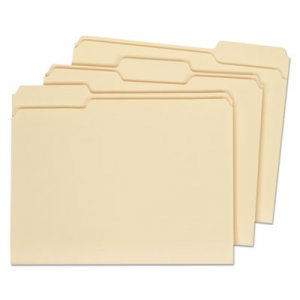 Universal File Folders, 1/3 Cut Assorted, Two-Ply Top Tab, Letter, Manila, 100/Box 16113 UNV16113