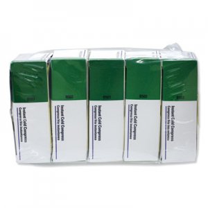 First Aid Only Instant Cold Compress, 5 Compress/Pack, 4" x 5", 5/Pack FAOB5035 B-503